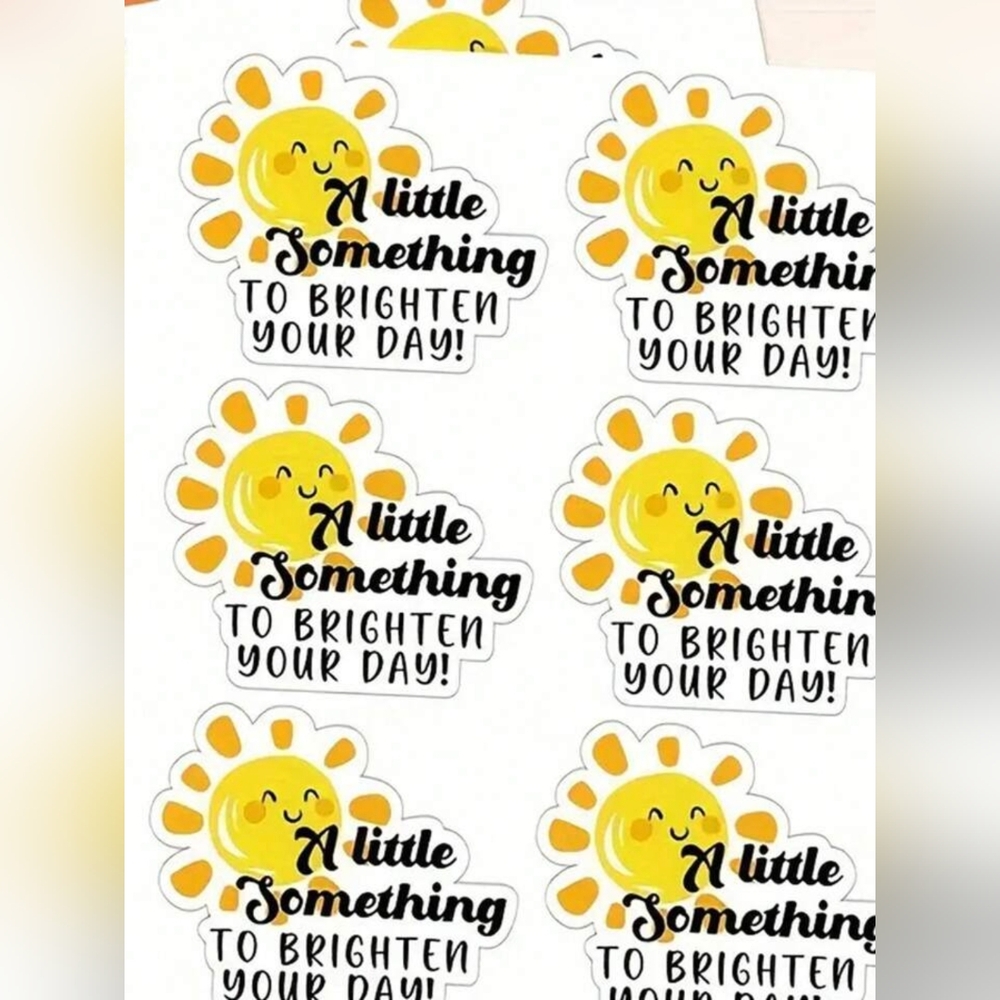 Sunshine Sticker Labels - Yellow and Black 50 CT